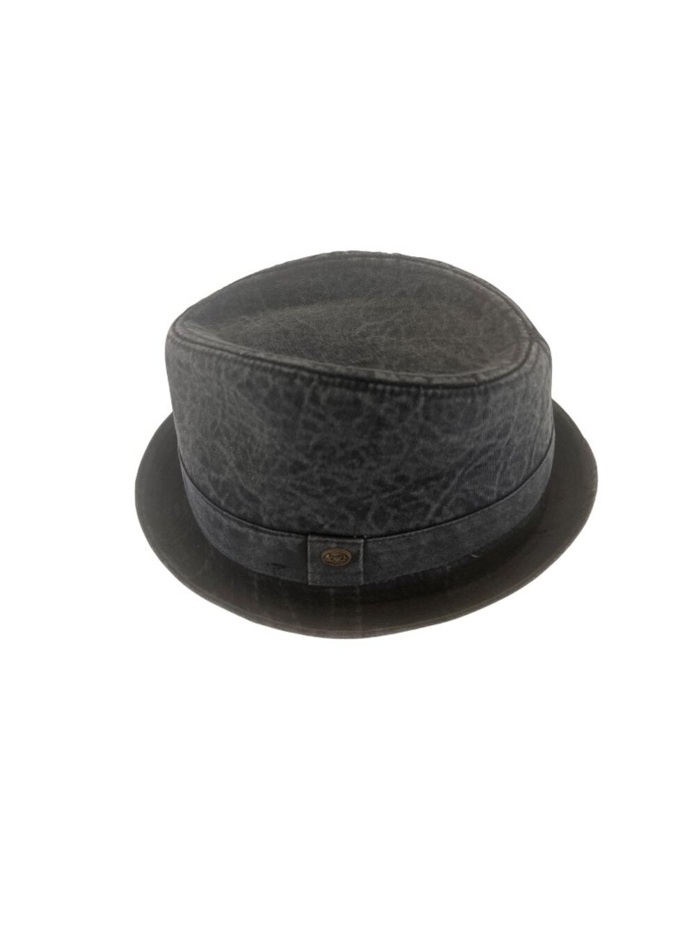 Epoch Black Distressed Cotton Fedora Hat Stylish & Comfortable